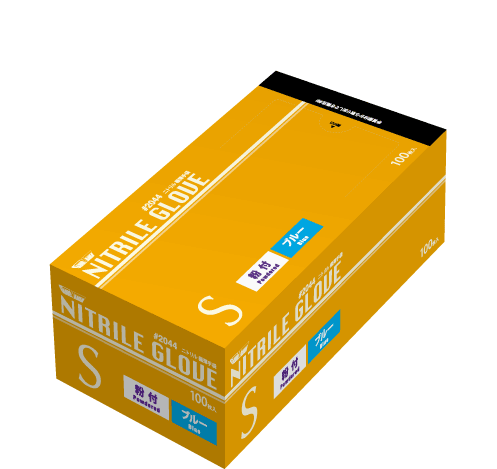 (川西工業)2044 ニトリル使いきり極薄手袋 粉付 Sサイズ 100枚入(30個セット) 2044B-L | ニトリル使い切り極薄手袋（粉付） ＃2044 | 川西工業
