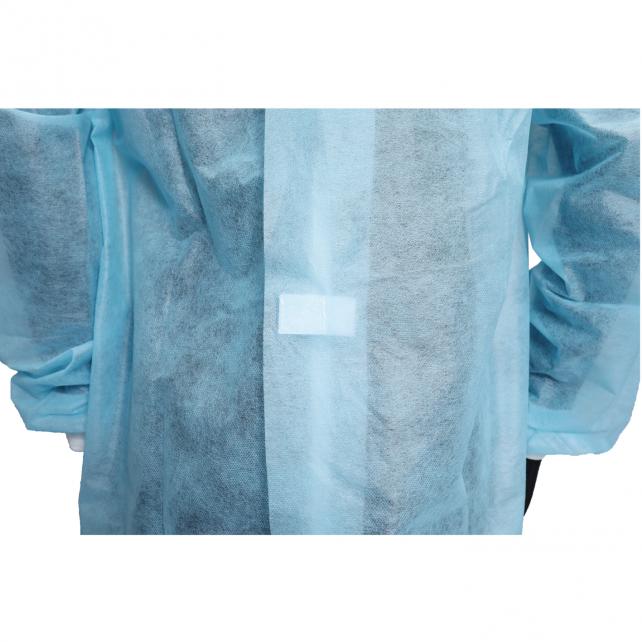 川西 ガードファイン袖付エプロン手首ゴム10枚入 ブルー ( 入数 20 )